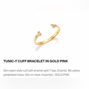 Tory Burch tunic-t pink cuff tory burch bracelet in Gold